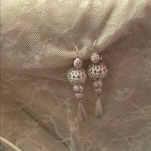 Silver Filigree Jhumka Earrings